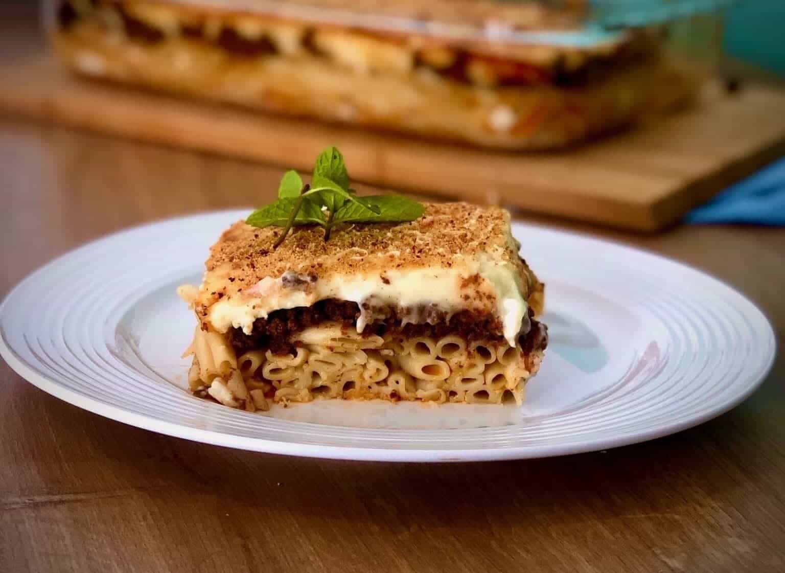 A slice of Greek Pastitsio